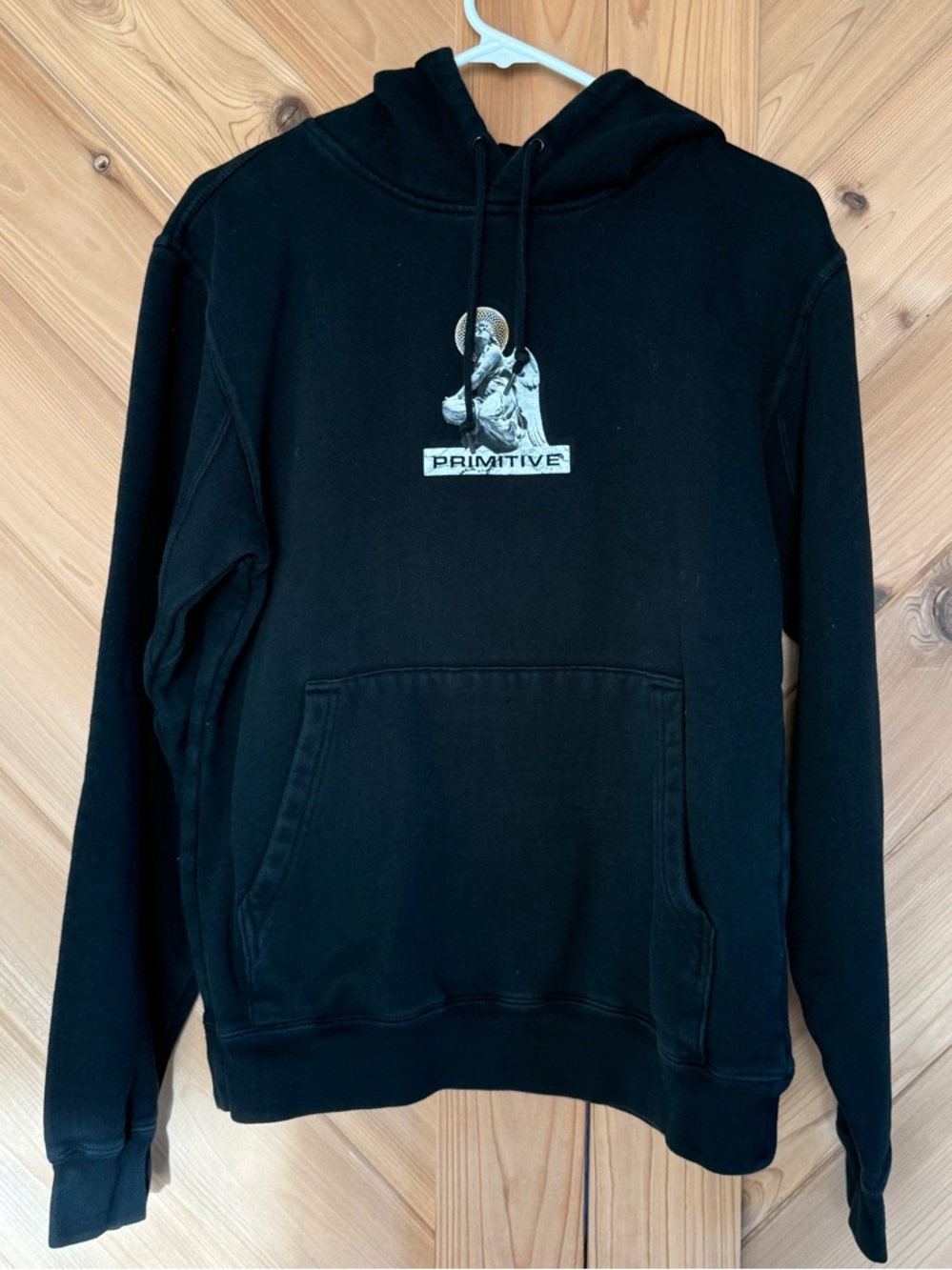 Primitive Black Pullover Hoodie with White Graphic